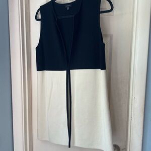 Talbots Colorblock Black and White Vest - Size M